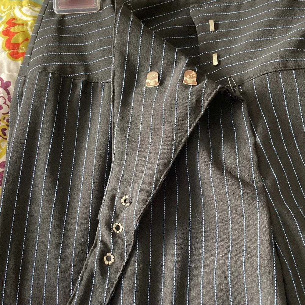 Star City Black Pinstripe Trousers - Picture 5 of 8